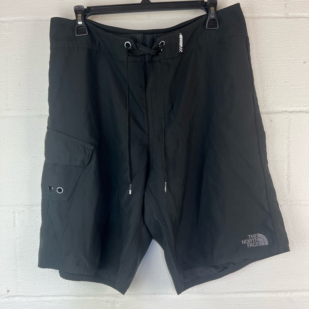 The North Face Black Swim Trunks Board Shorts, 34